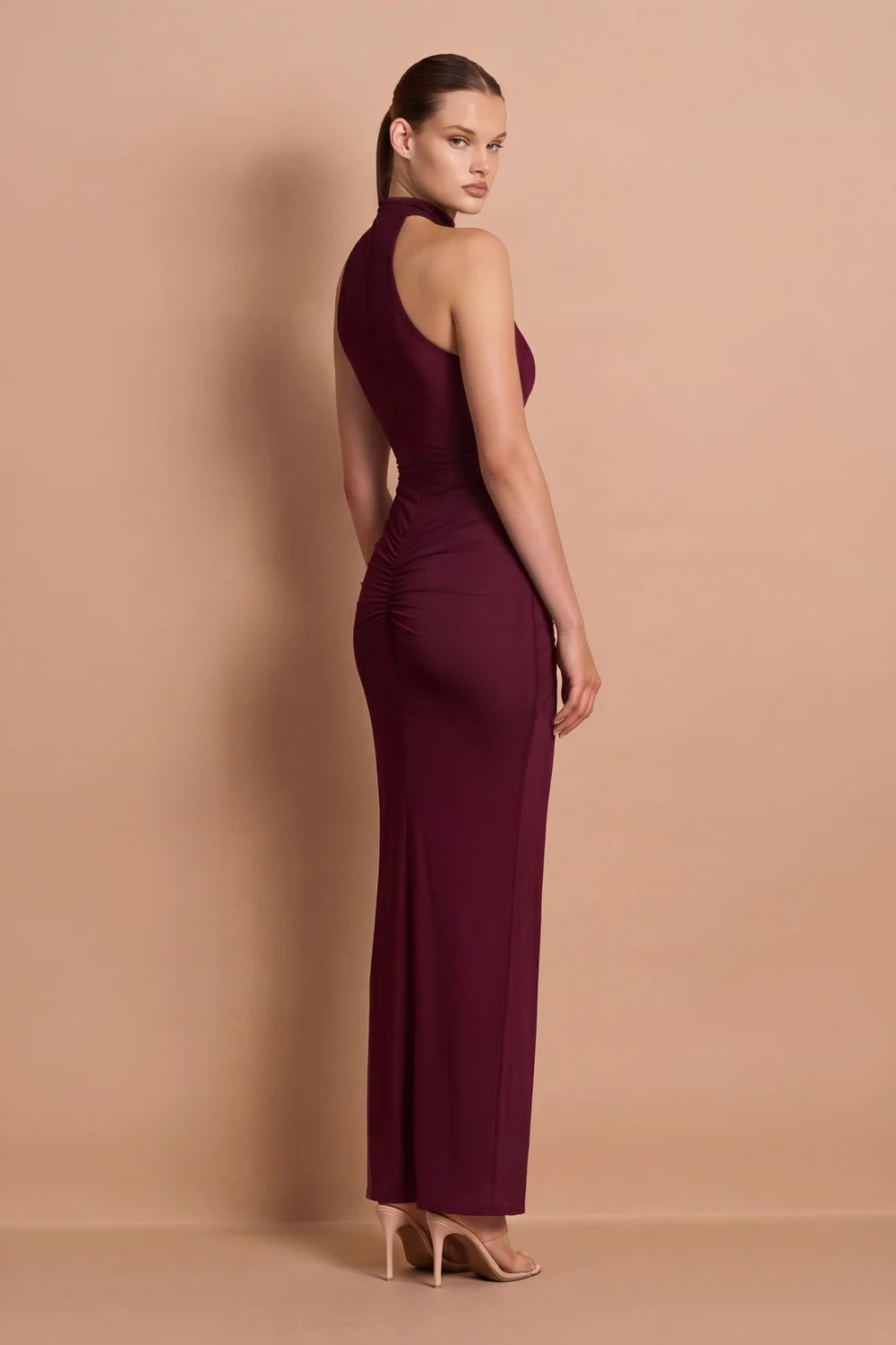Nookie Tatum Halter Maxi Dress - Wine