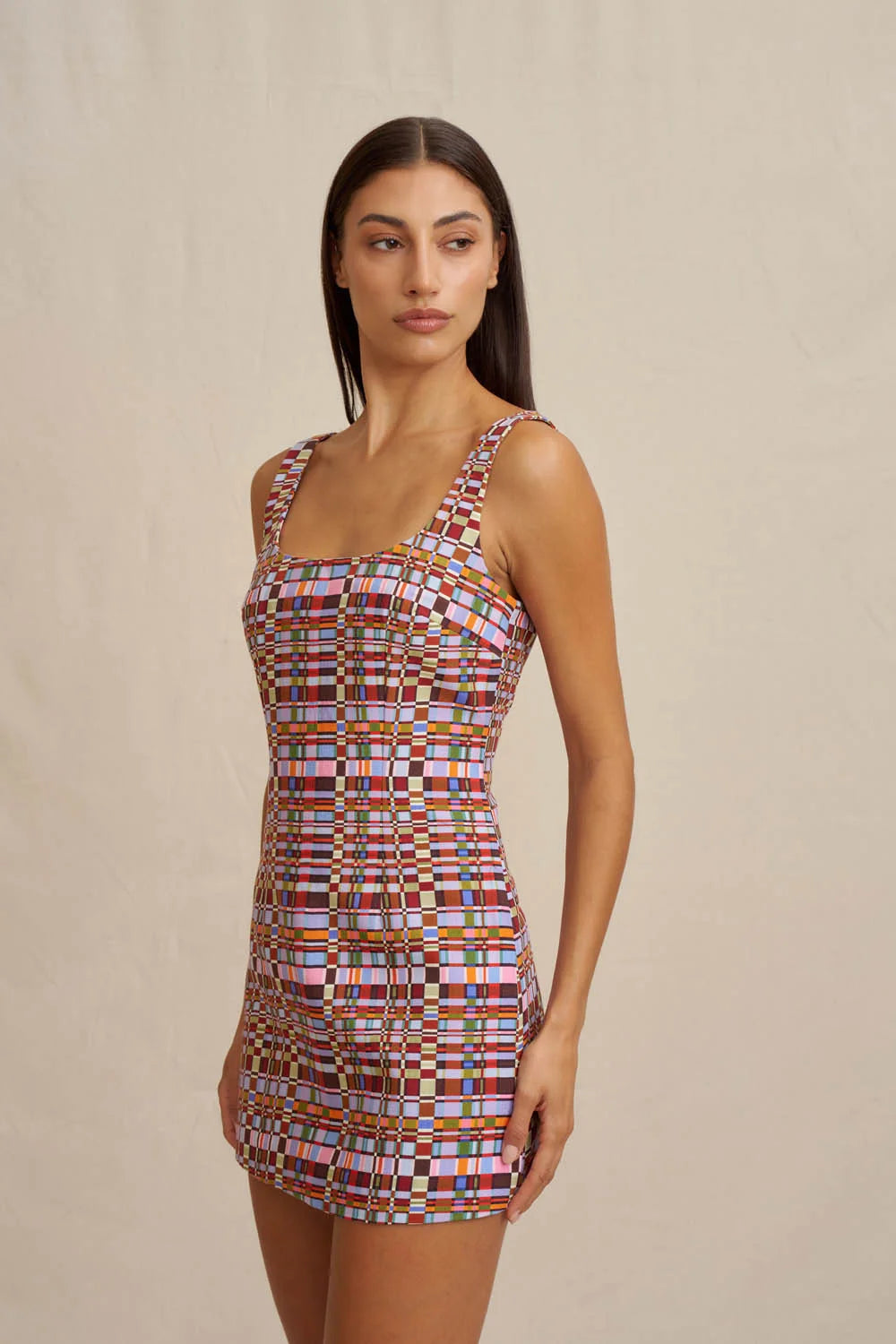By Johnny Tessera Tile Mini Dress - Multi