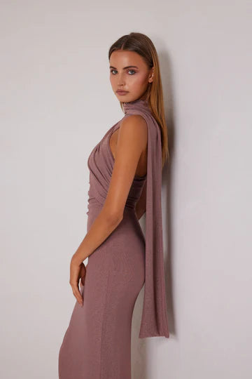 Elle Zeitoune Tara Gown - Dusty Rose