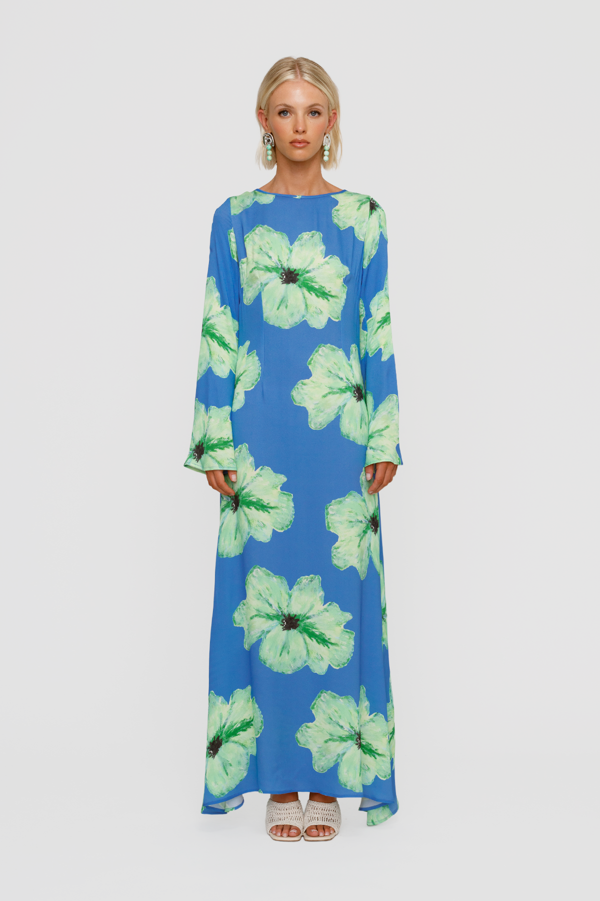 The Wolf Gang Leona Long Sleeve Dress - Cornflower
