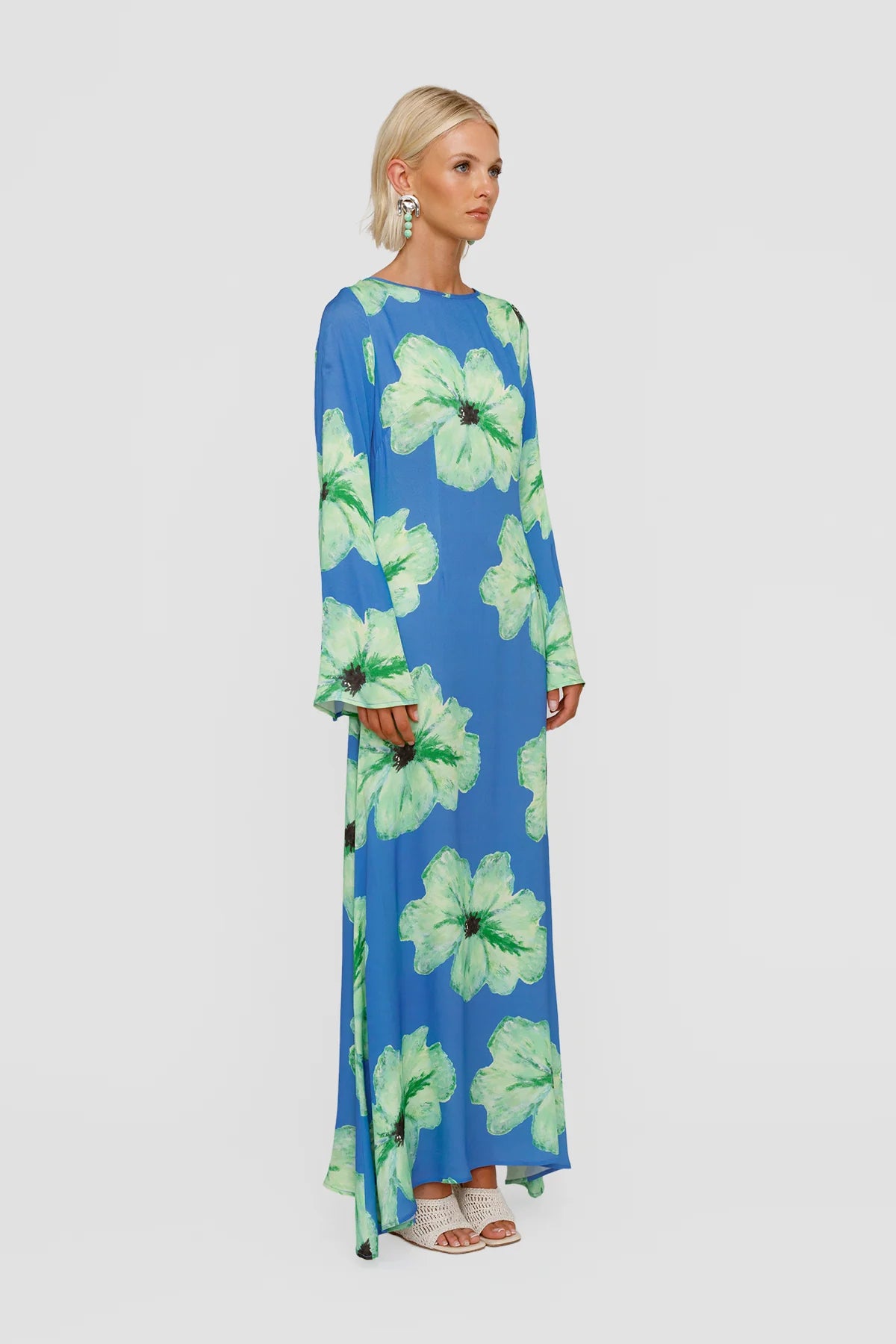 The Wolf Gang Leona Long Sleeve Dress - Cornflower