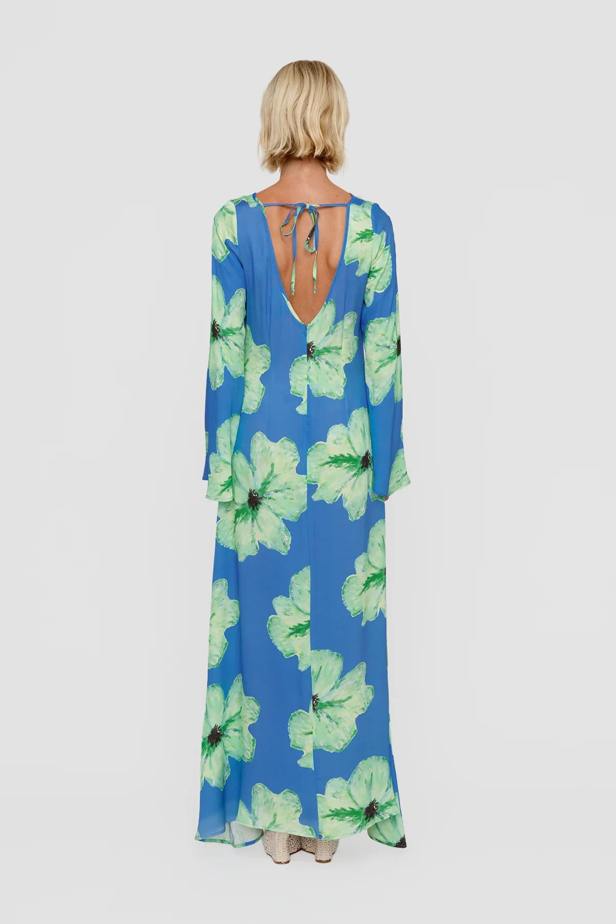 The Wolf Gang Leona Long Sleeve Dress - Cornflower