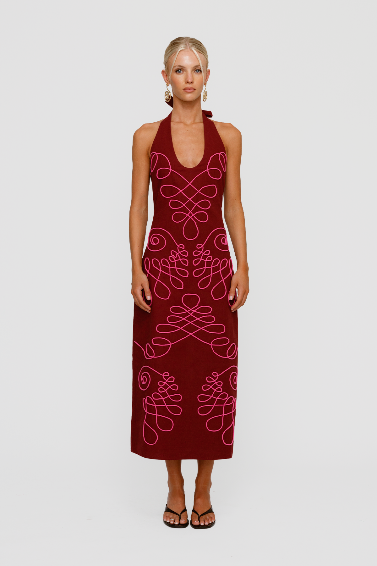 The Wolf Gang Lera Midi Dress - Magenta