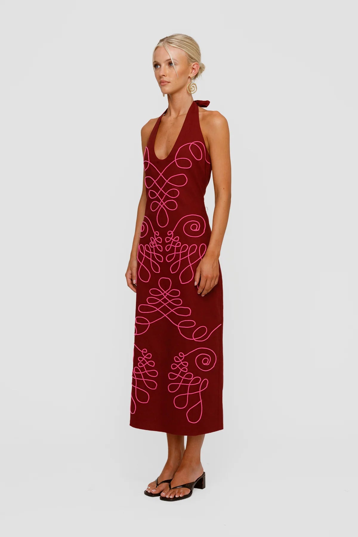 The Wolf Gang Lera Midi Dress - Magenta