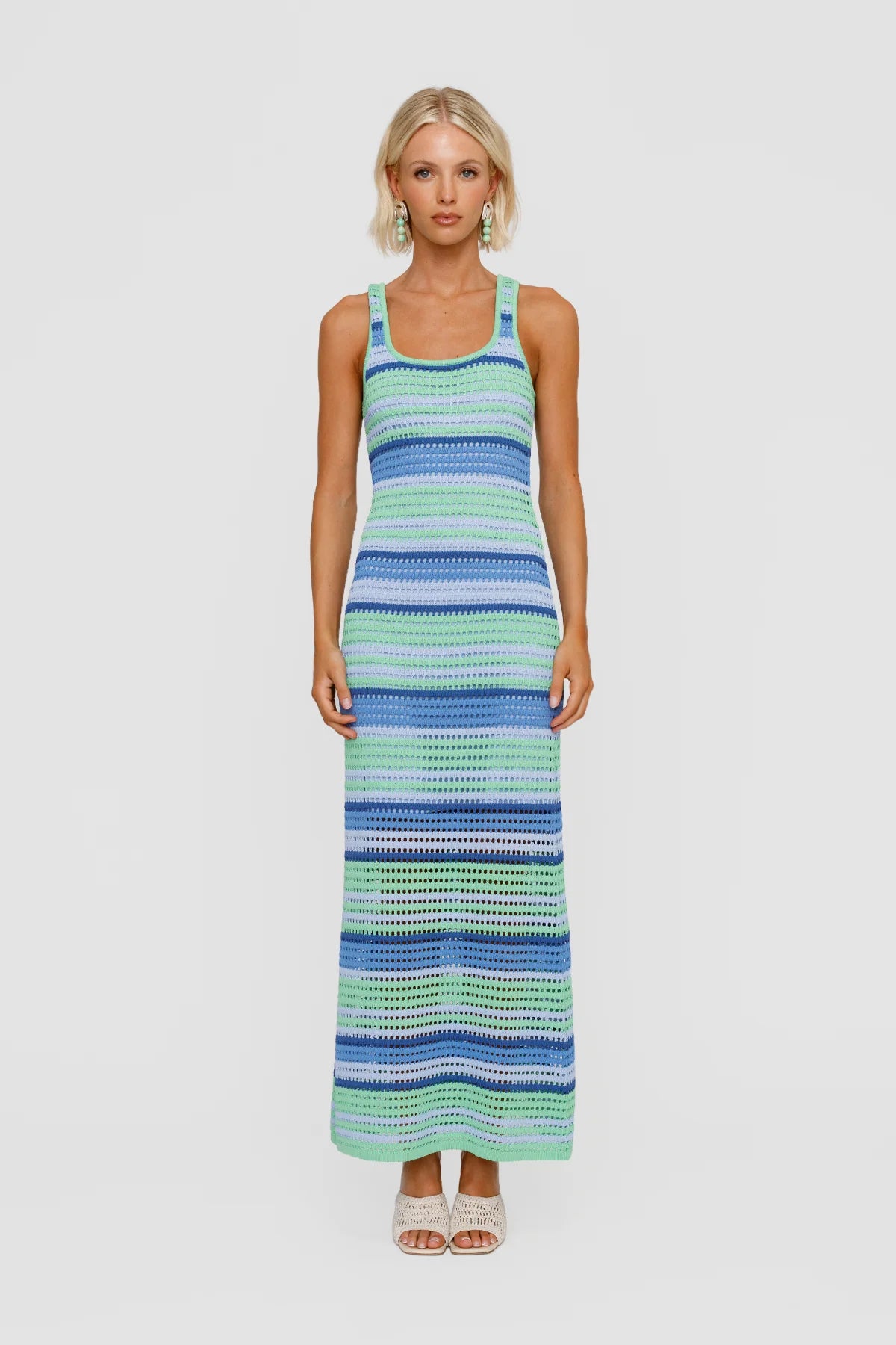 The Wolf Gang Maris Maxi Dress - Ice Stripe