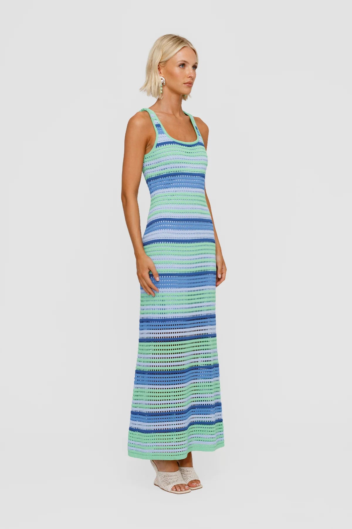 The Wolf Gang Maris Maxi Dress - Ice Stripe