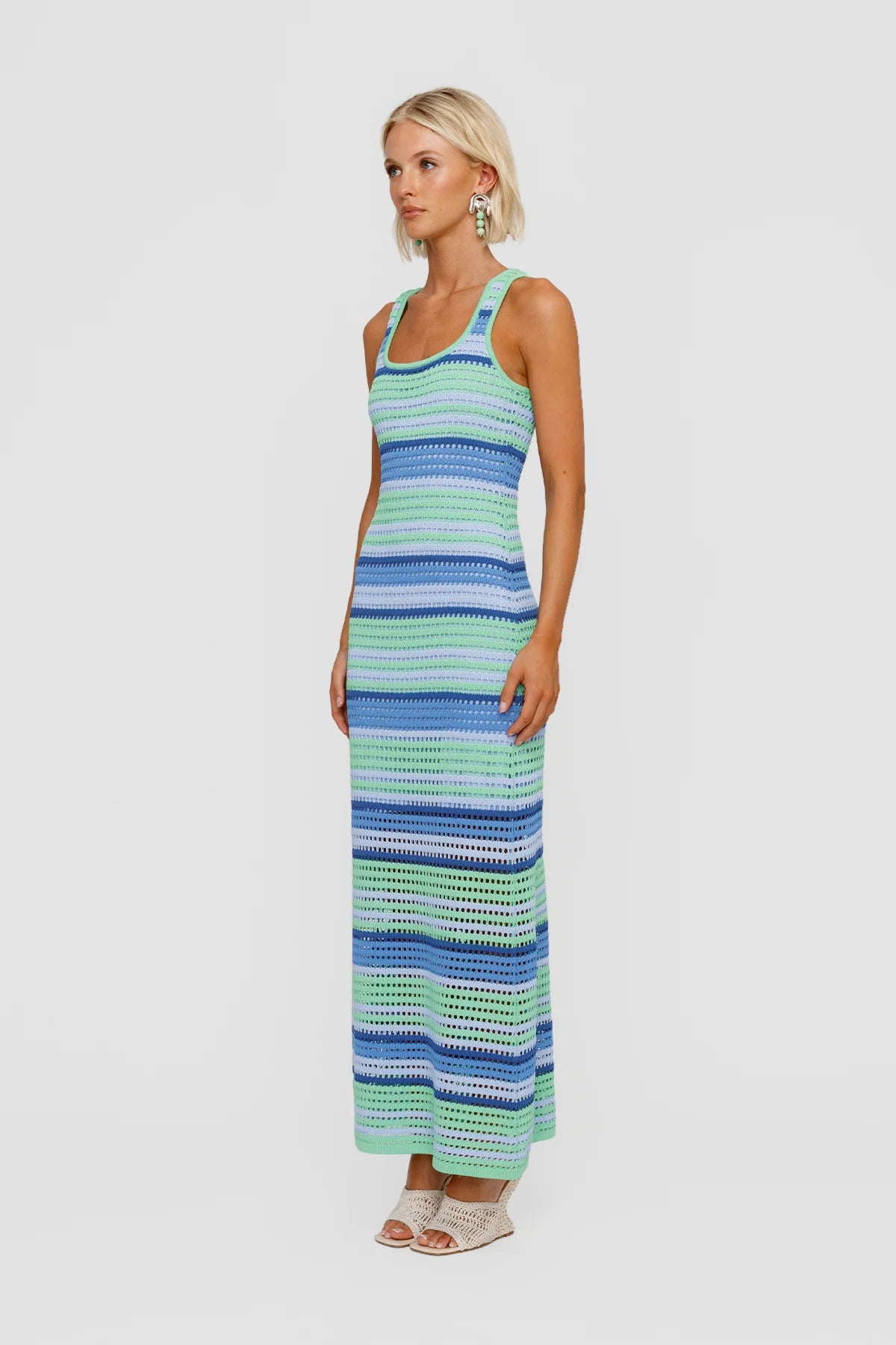 The Wolf Gang Maris Maxi Dress - Ice Stripe