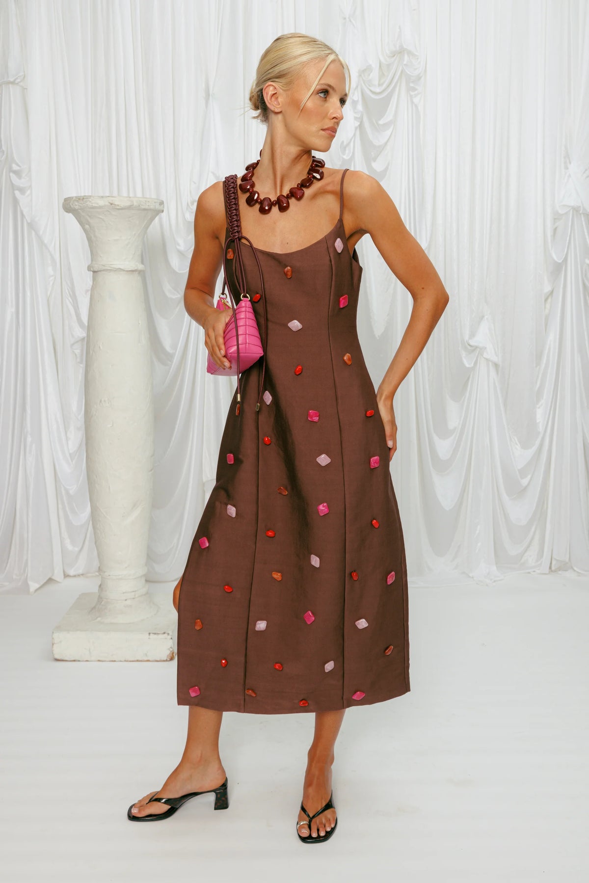 The Wolf Gang Romy Maxi Dress - Chocolate