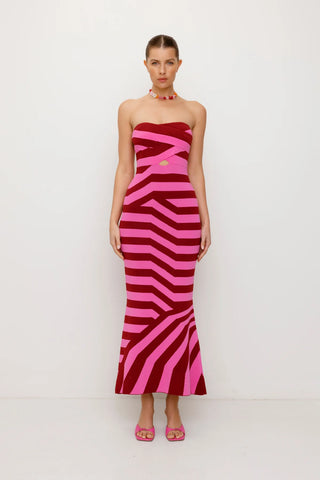 The Wolf Gang Aude Maxi Dress - Berry
