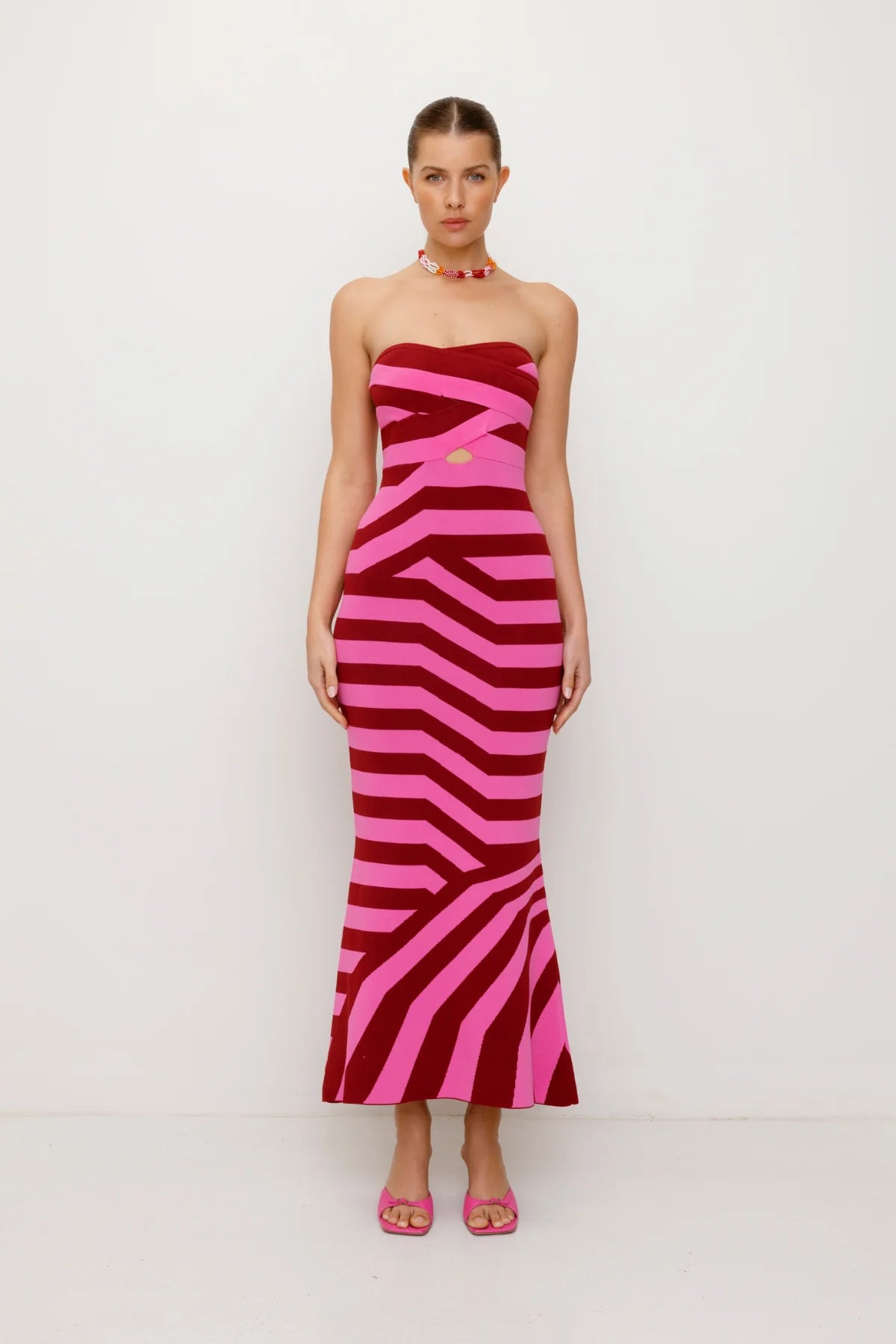 The Wolf Gang Aude Maxi Dress - Berry