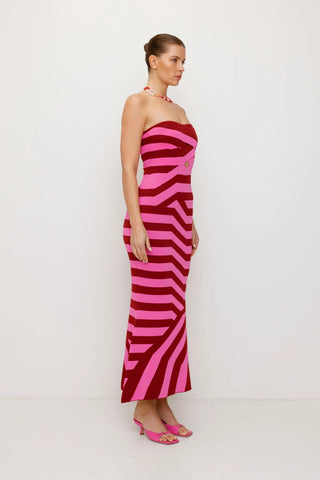 The Wolf Gang Aude Maxi Dress - Berry