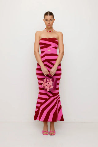 The Wolf Gang Aude Maxi Dress - Berry