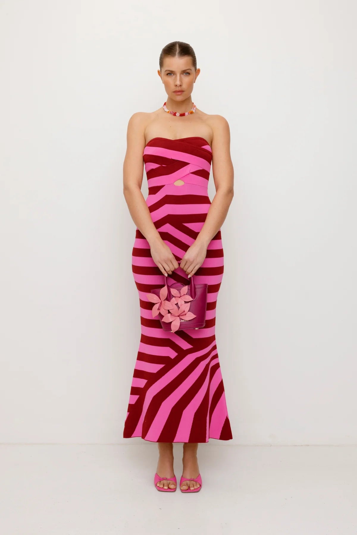 The Wolf Gang Aude Maxi Dress - Berry