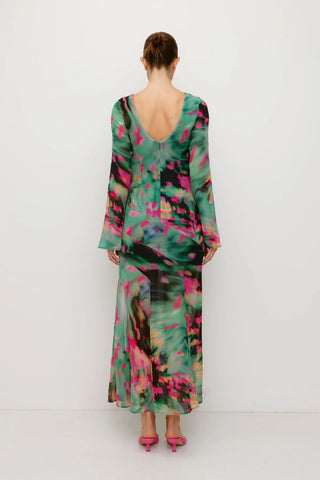 The Wolf Gang Giselle Maxi Dress - Verde Blur