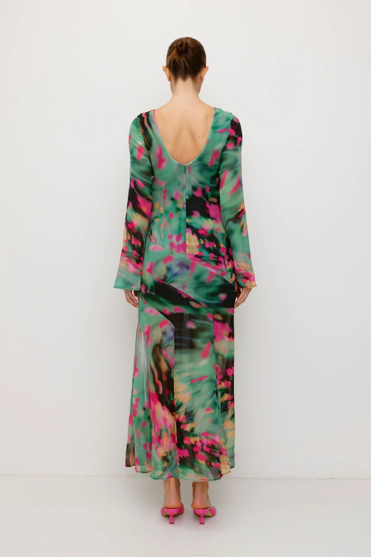 The Wolf Gang Giselle Maxi Dress - Verde Blur