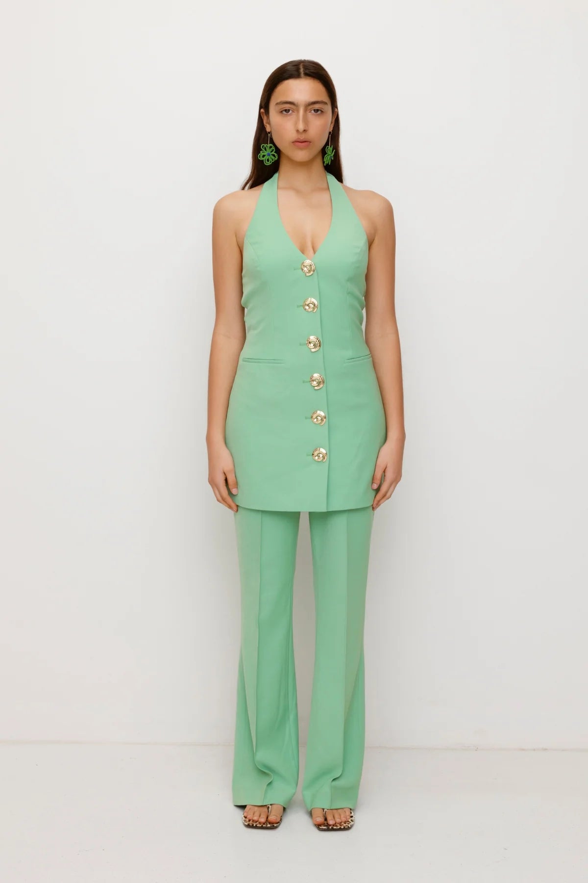 The Wolf Gang Irida Vest Dress - Sage