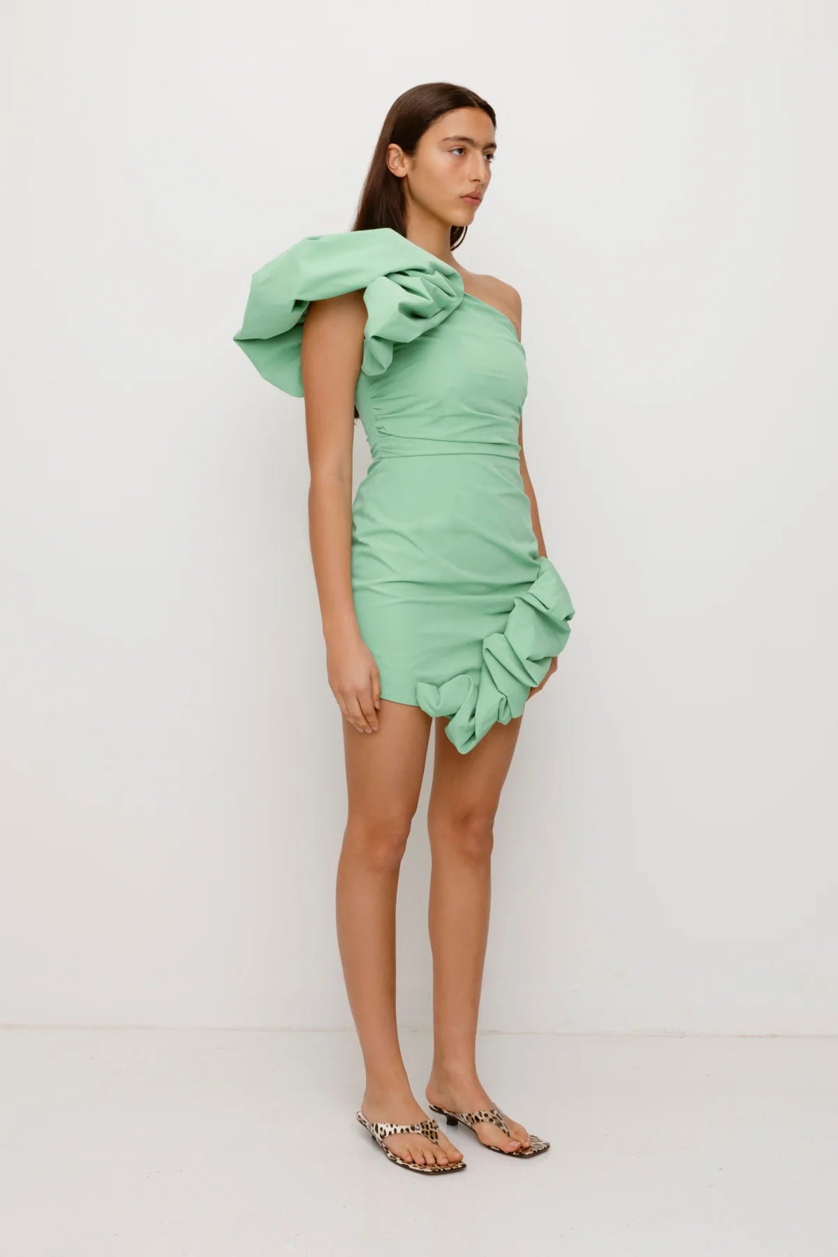 The Wolf Gang Octavia Mini Dress - Sage