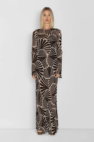 The Wolf Gang Lottie Maxi Dress - Cocoa Shell