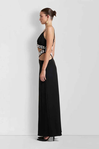 The Wolf Gang La Playa Maxi Dress - Noir