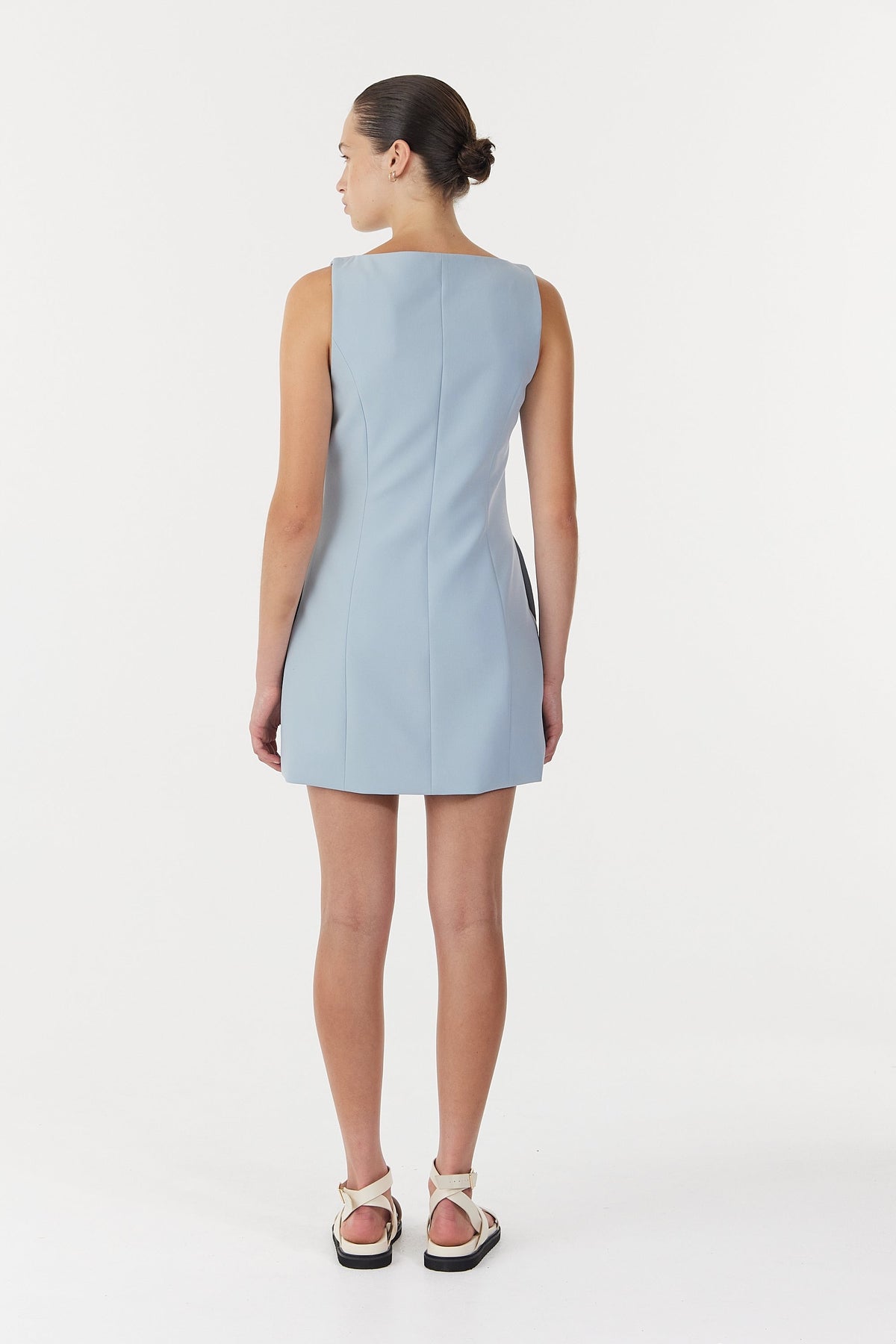 Third Form Skyline Tailored Mini Dress - Powder Blue