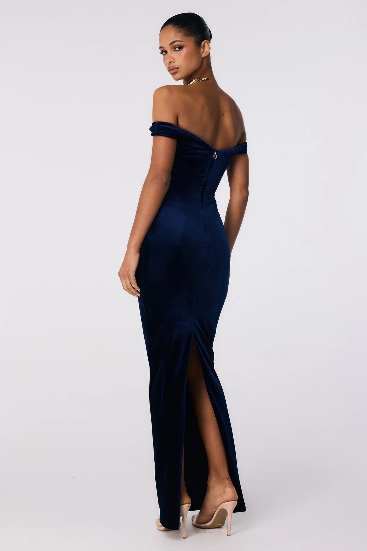 Nookie Valentina Off the Shoulder Gown - Midnight