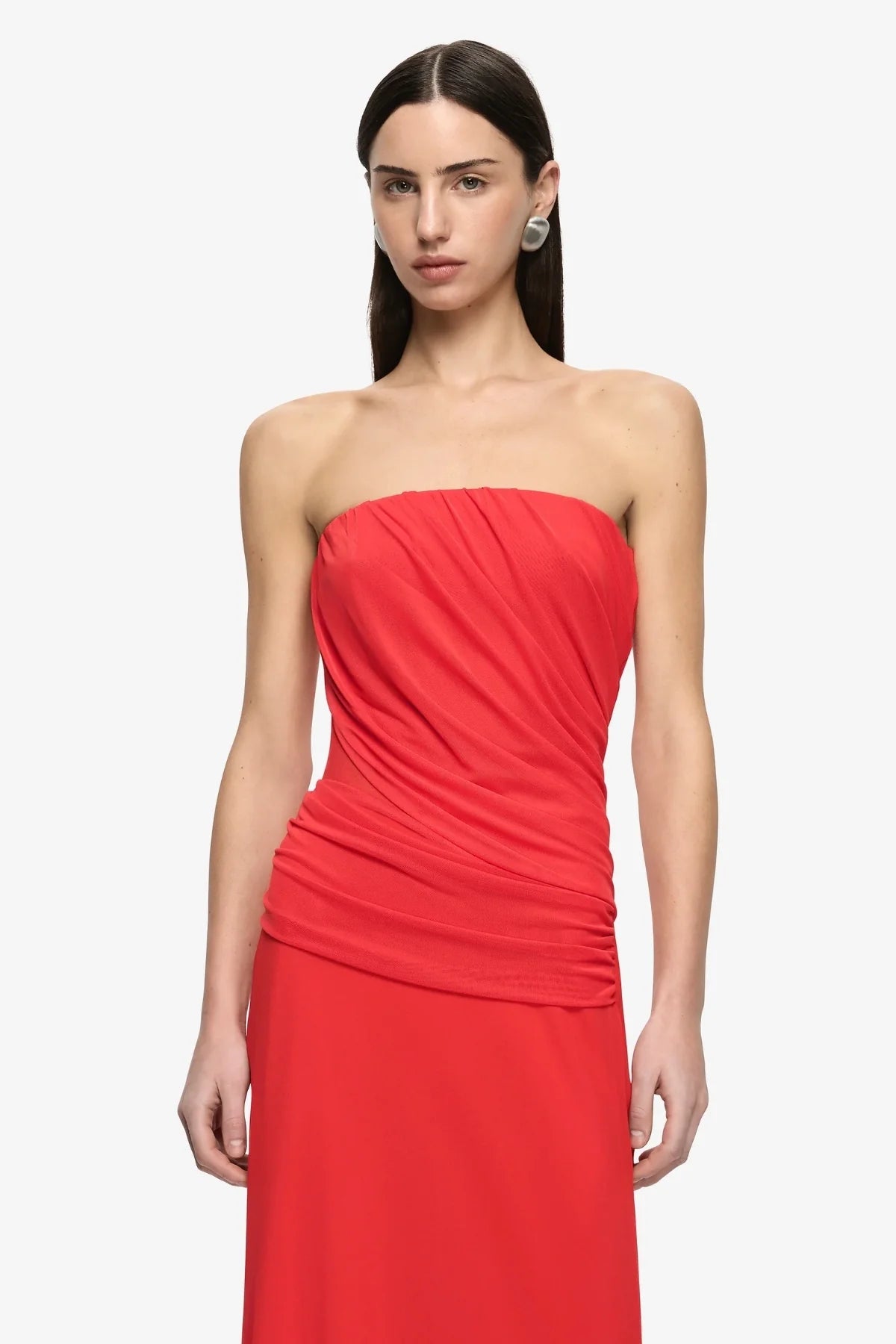 Bec & Bridge Xanthi Strapless Maxi Dress - Flame