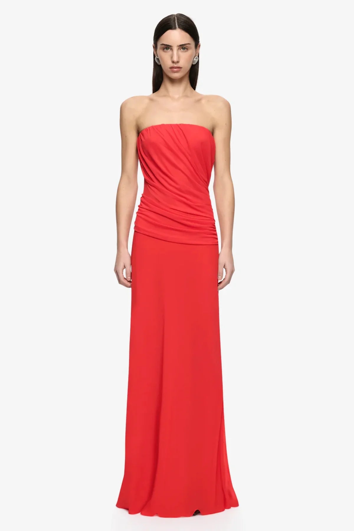 Bec & Bridge Xanthi Strapless Maxi Dress - Flame