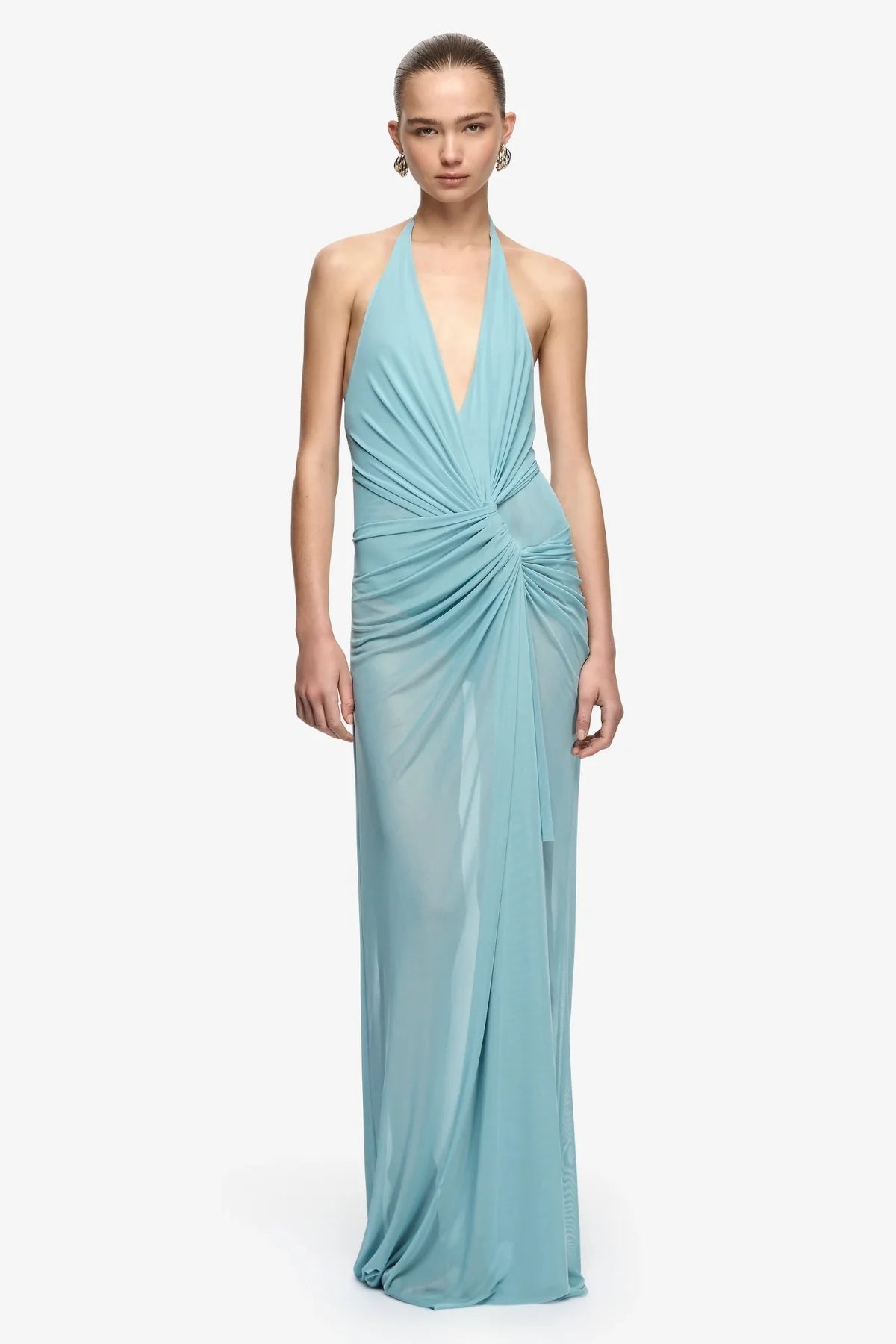 Bec & Bridge Xanthi V Neck Maxi Dress - Bermuda Blue
