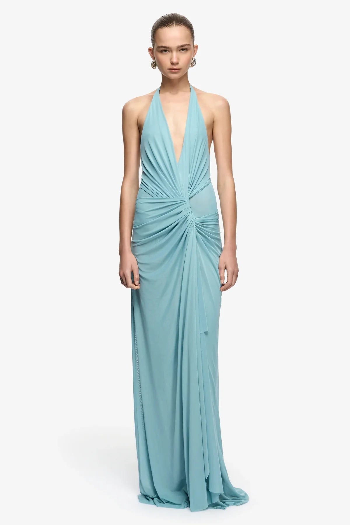 Bec & Bridge Xanthi V Neck Maxi Dress - Bermuda Blue