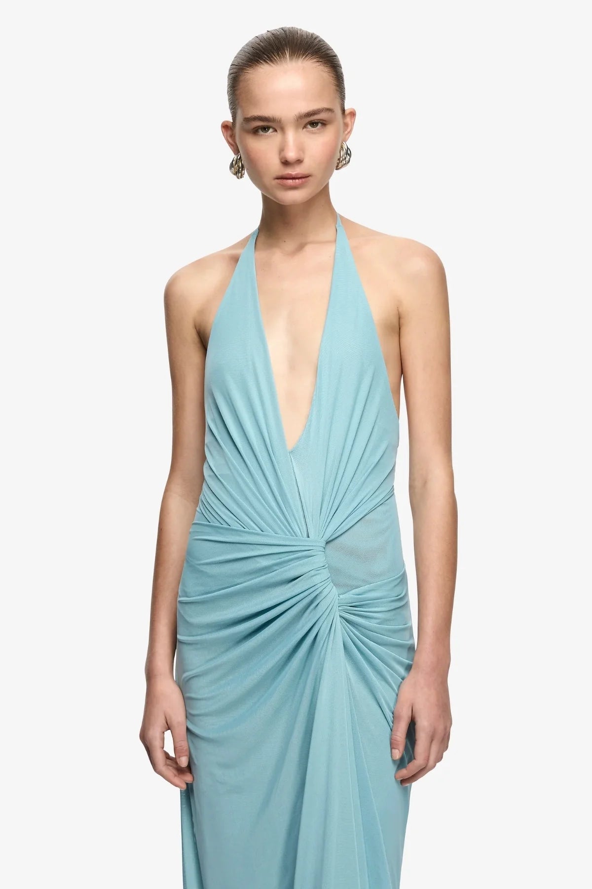 Bec & Bridge Xanthi V Neck Maxi Dress - Bermuda Blue