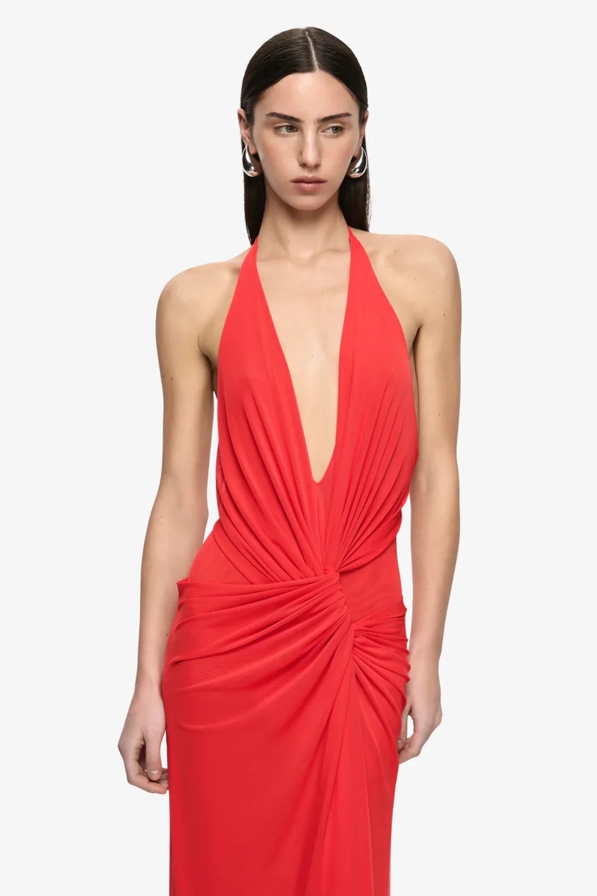 Bec & Bridge Xanthi V Neck Maxi Dress - Flame