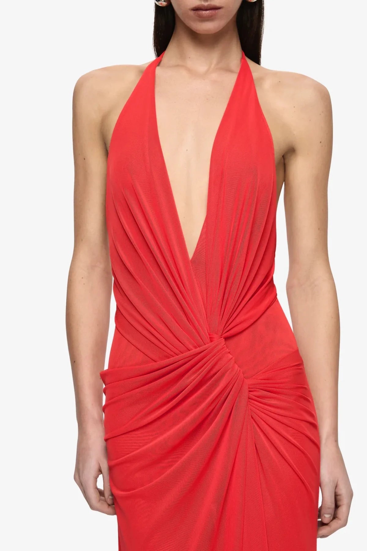 Bec & Bridge Xanthi V Neck Maxi Dress - Flame