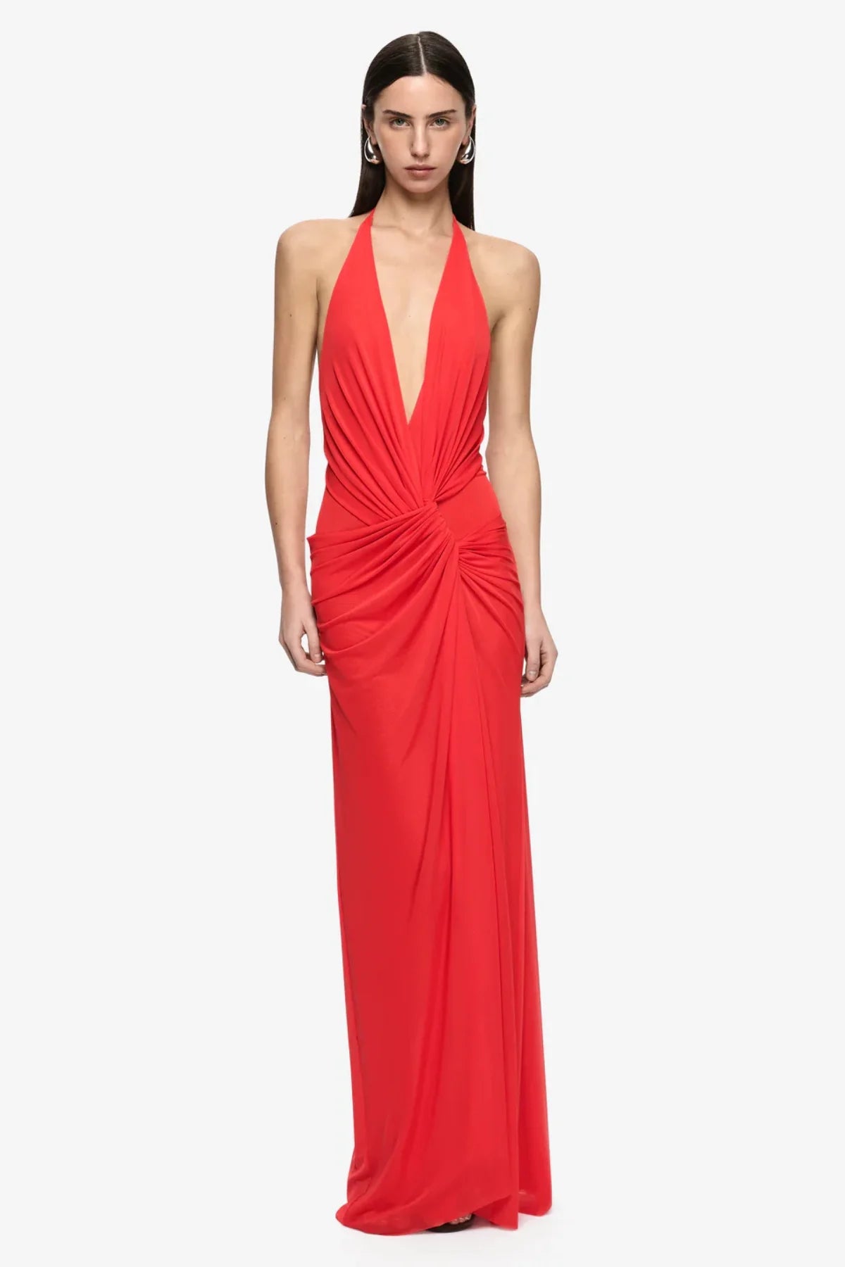 Bec & Bridge Xanthi V Neck Maxi Dress - Flame