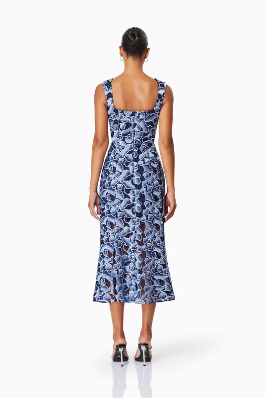Elliatt Mila Midi Dress - Navy Multi