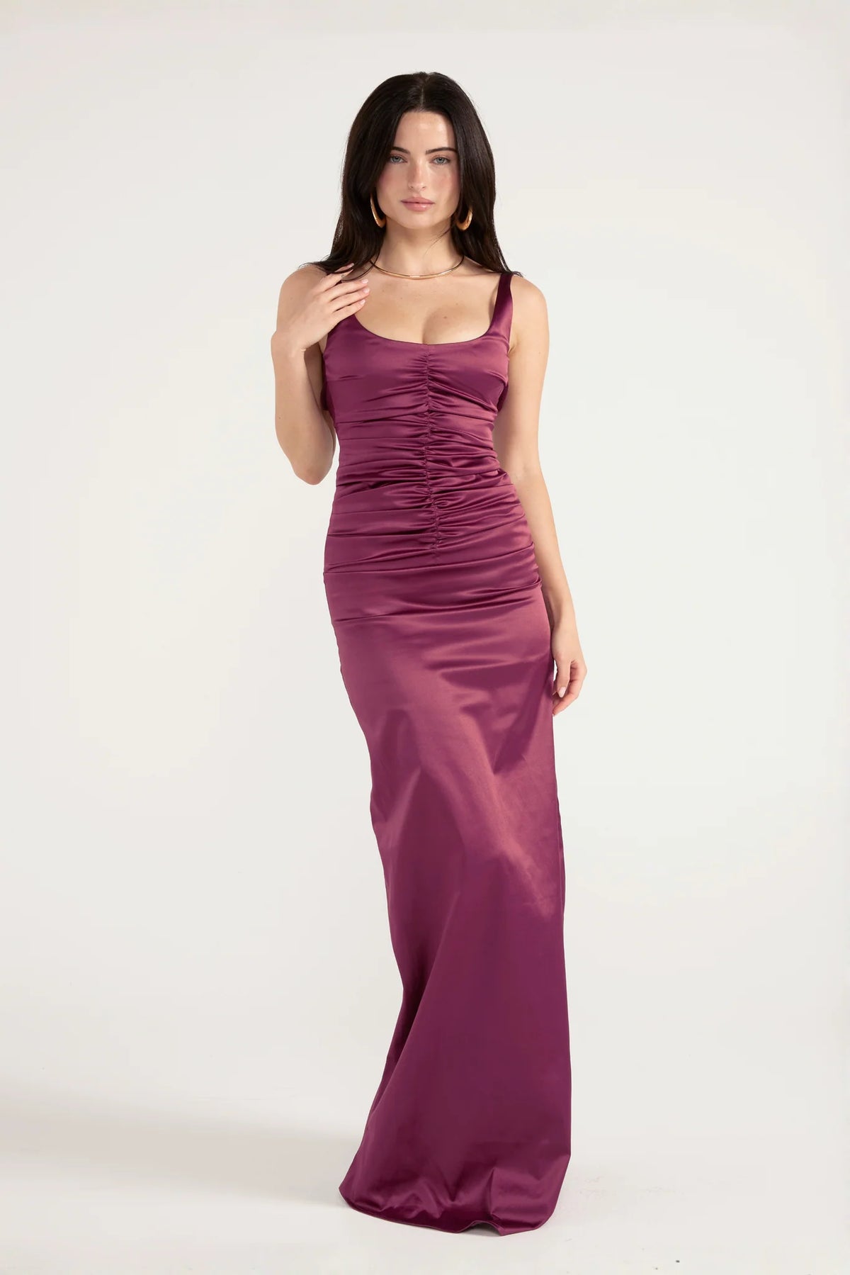 Ance Gria Atlein Gown- Plum