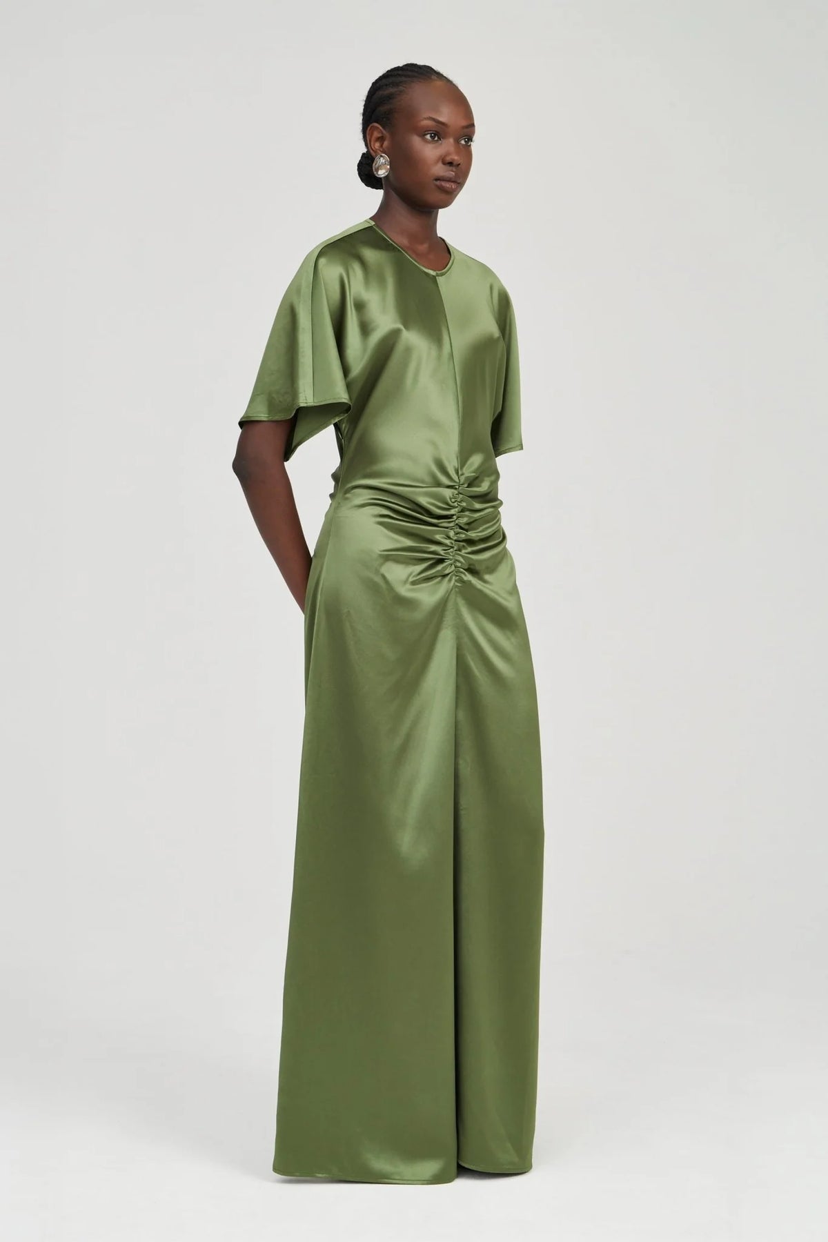 Third Form Anchored Floor Length Maxi Dress - Olive