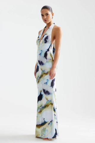 Lexi Novia Dress - Blue Mineral Print