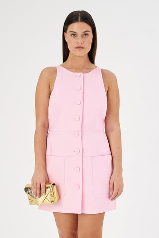 Oroton Detailed Shift Mini Dress - Pink