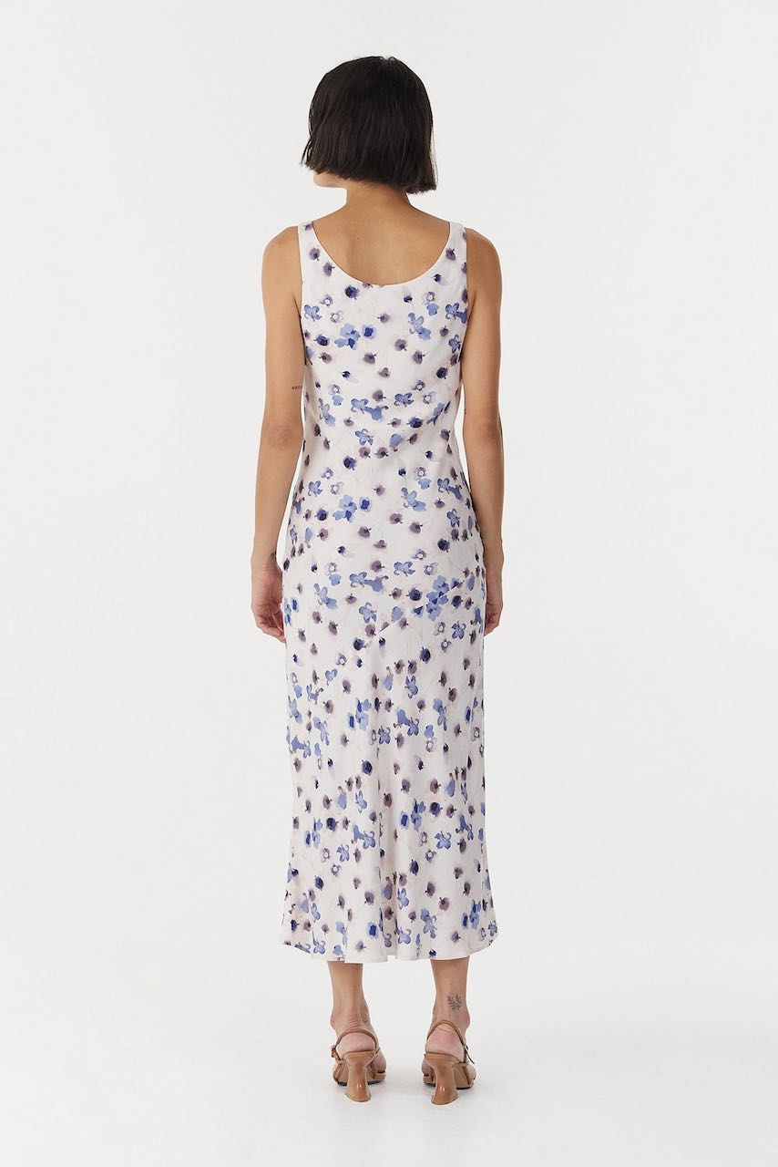 Third Form Blue Bell Cowl Slip Dress - Floral