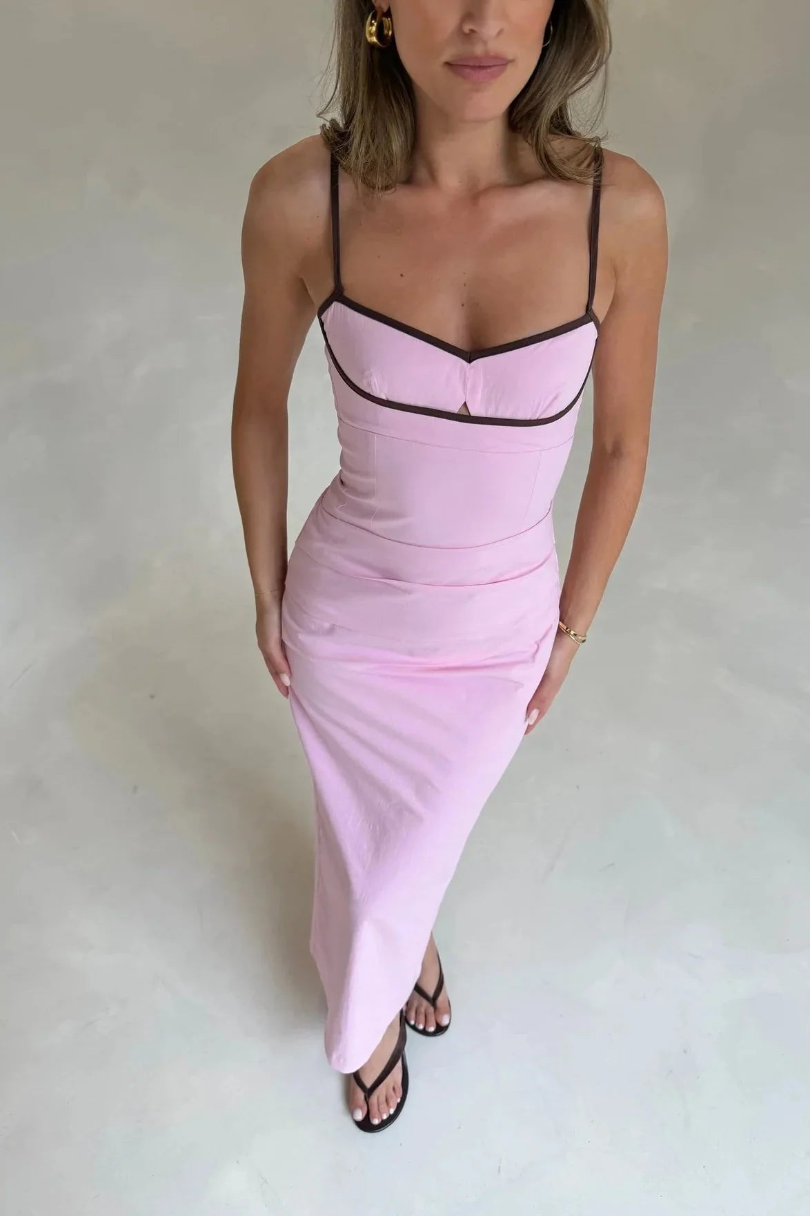 Sovere Britta Dress - Peony/Choc