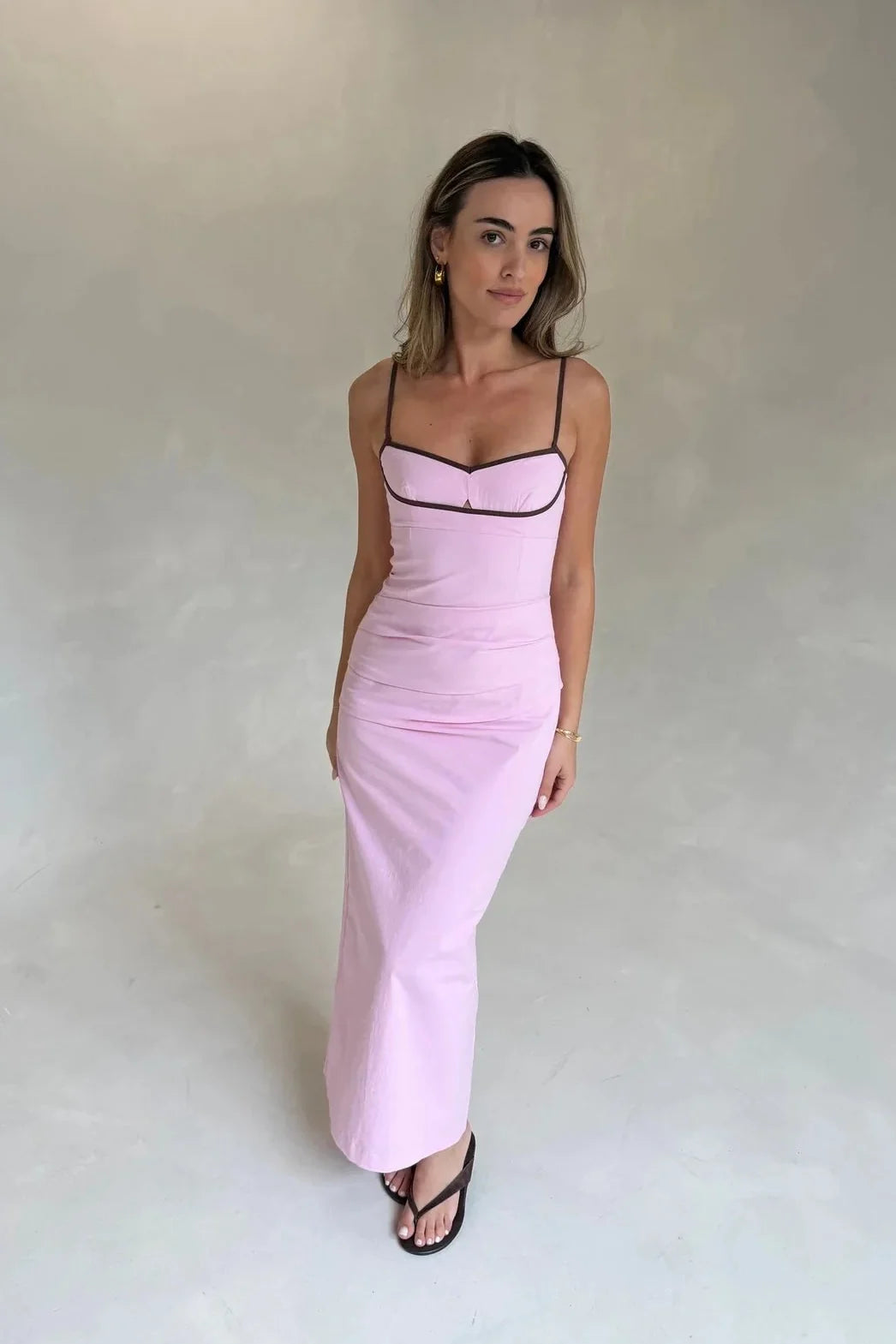 Sovere Britta Dress - Peony/Choc