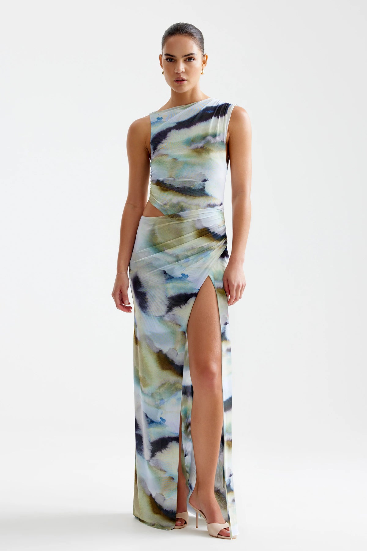 Lexi Fiora Dress - Blue Mineral Print