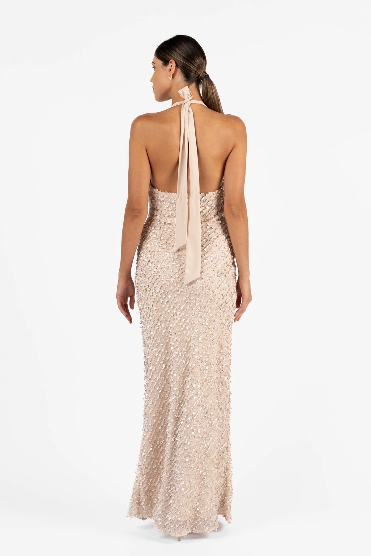 One Fell Swoop Cloe Halter Maxi Dress - Sand