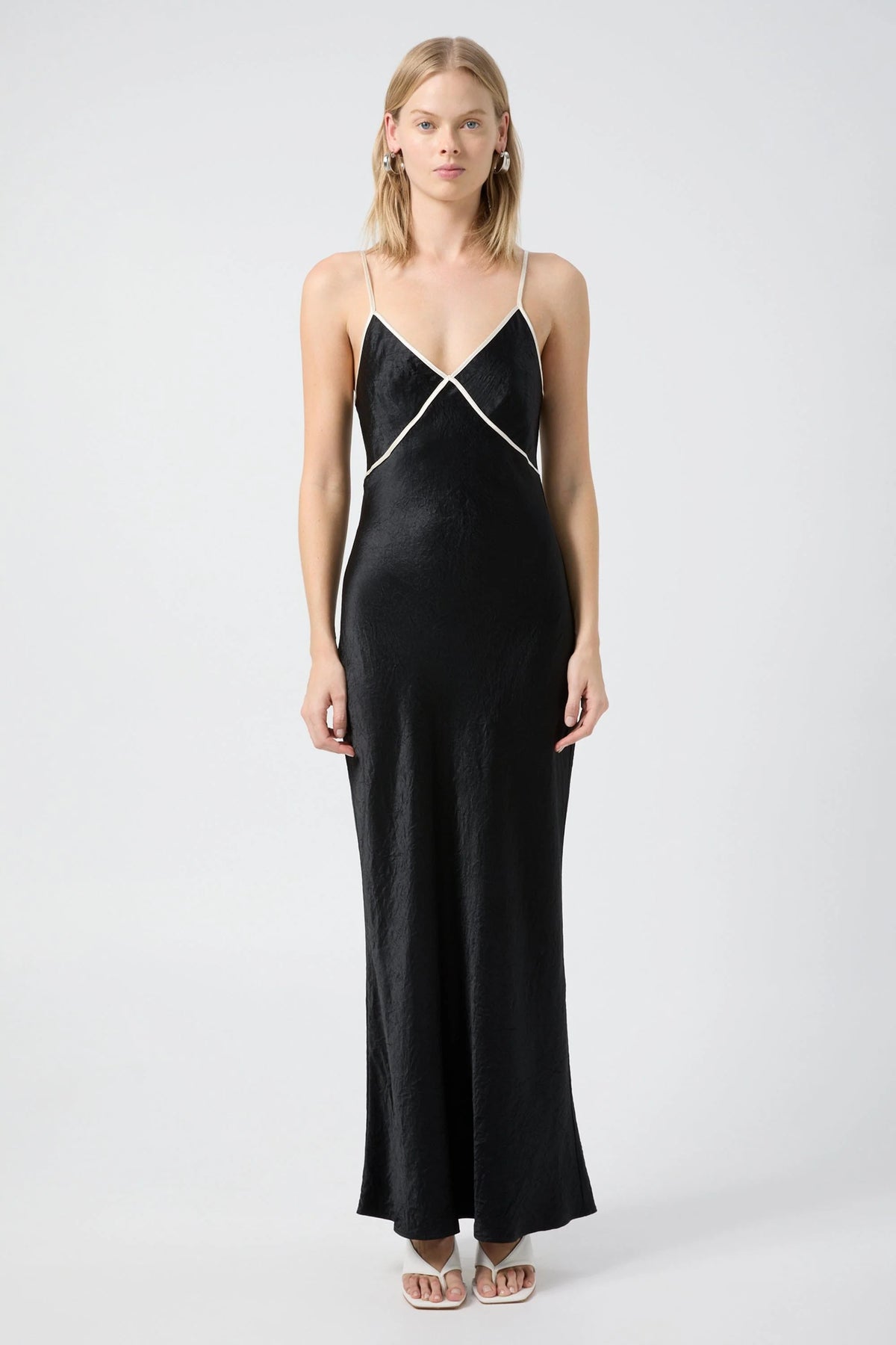 Third Form Crush Contrast Bind Cami Dress - Black & Cream - Dress Hire AU Third Form Crush Contrast Bind Cami Dress - Black & Cream - Dress Hire AU