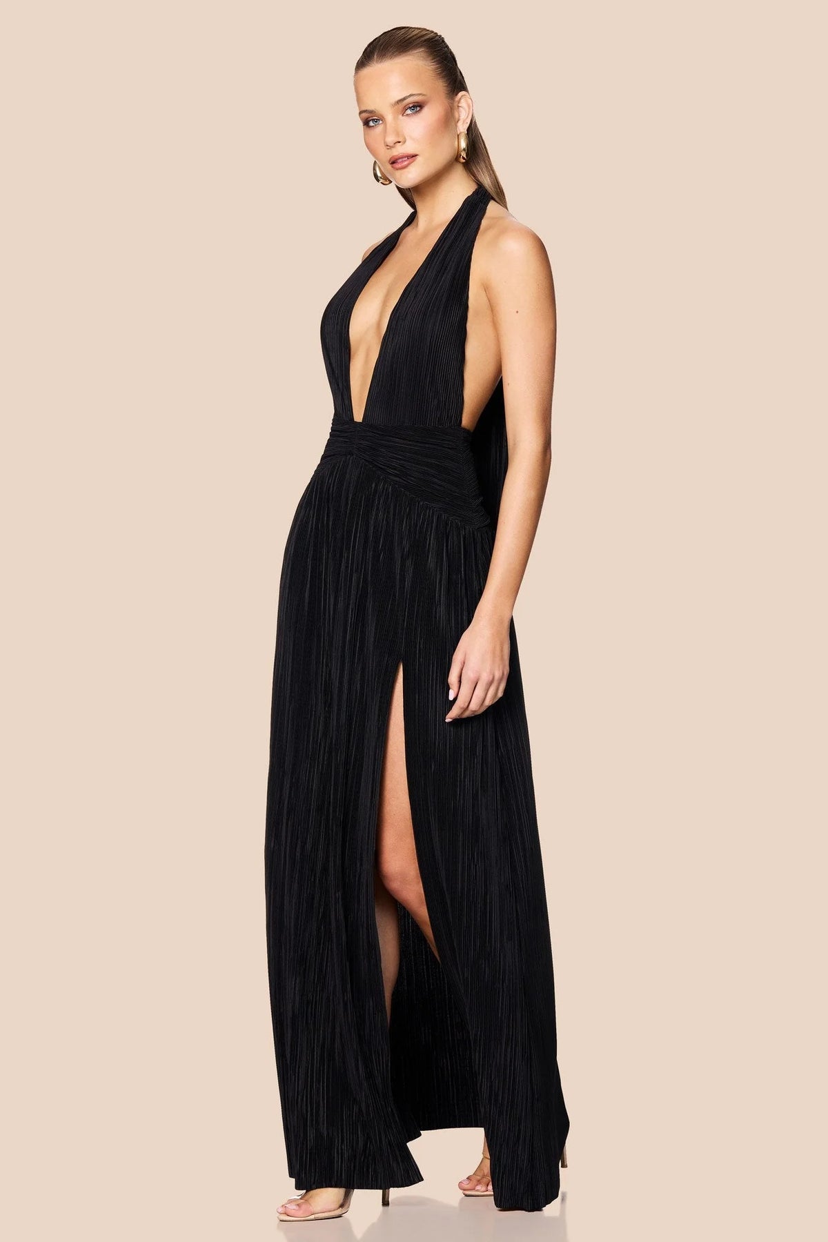 Nookie Desiree Halter Gown - Black
