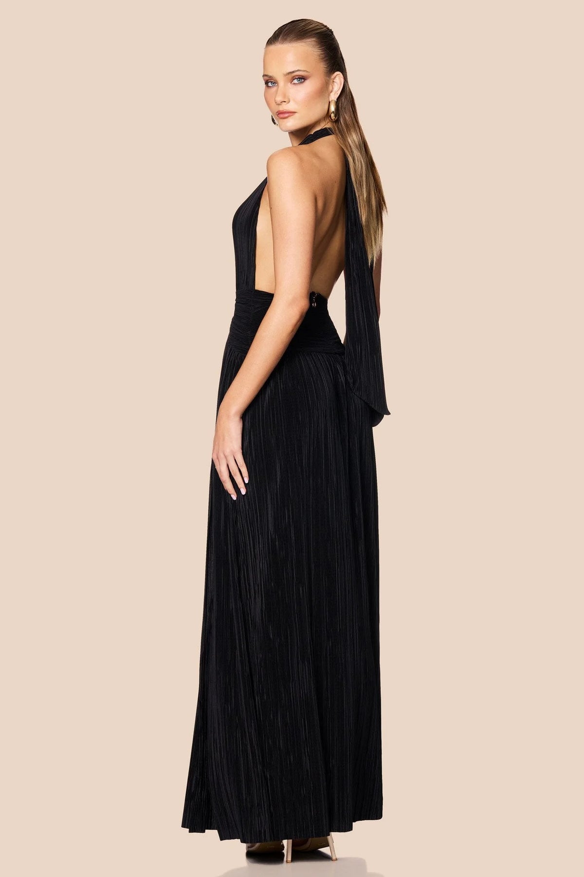 Nookie Desiree Halter Gown - Black