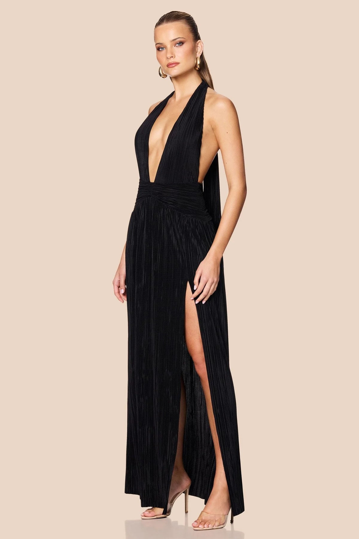 Nookie Desiree Halter Gown - Black