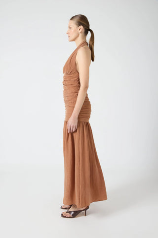 Third Form Eclipse Halter Dress - Rust