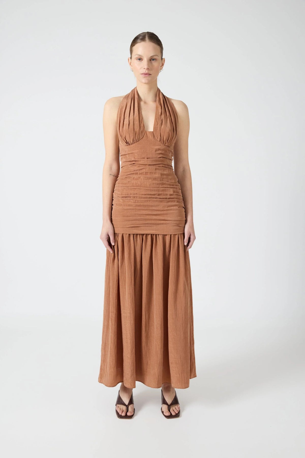 Third Form Eclipse Halter Dress - Rust