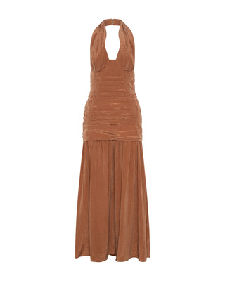 Third Form Eclipse Halter Dress - Rust